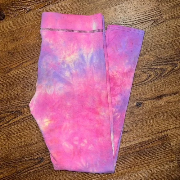 Aerie Pink & Purple Custom Tie-Dye Cotton Stretch Legging Size M - Picture 5 of 7